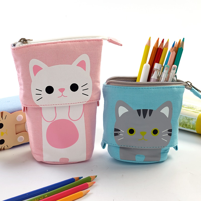 Cute Pencil Case Zipper Kawaii Cat Pencil Box Boys Girls School Supplies Student Stationery Gift for Kids Trousse Scolaire Stylo Cute Pencil Case Zipper Kawaii Cat Pencil Box Boys Girls School Supplies Student Stationery Gift for Kids Trousse Scolaire Stylo