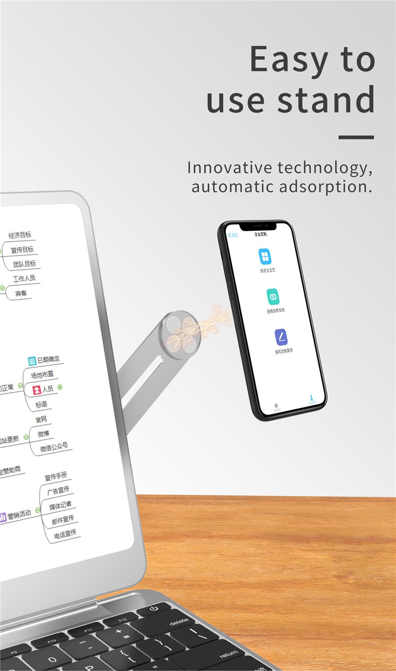 Lovebay Screen Support Holder Laptop Side Mount Connect Tablet Bracket Multifunctional Bracket Adjustable Cell Phone Holder Lovebay Screen Support Holder Laptop Side Mount Connect Tablet Bracket Multifunctional Bracket Adjustable Cell Phone Holder