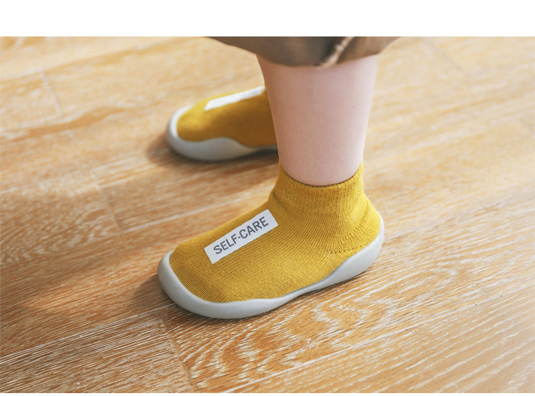 Unisex Baby Shoes First Shoes Baby Walkers Toddler First Walker Baby Girl Kids Soft Rubber Sole Baby Shoe Knit Booties Anti-slip