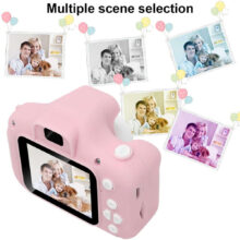 Children Mini Camera Pink Kids Digital HD Camera 2″ Color Display Children Birthday Gift+16GB SD Card Game Study Camera Children Mini Camera Pink Kids Digital HD Camera 2