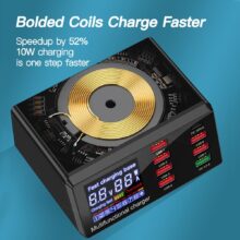 100W 8 Ports USB Charger Quick Charge 3.0 Adapter HUB Wireless Charger Charging Station PD Fast Charger For iPhone 11 Samsung 100W 8 Ports USB Charger Quick Charge 3.0 Adapter HUB Wireless Charger Charging Station PD Fast Charger For iPhone 11 Samsung