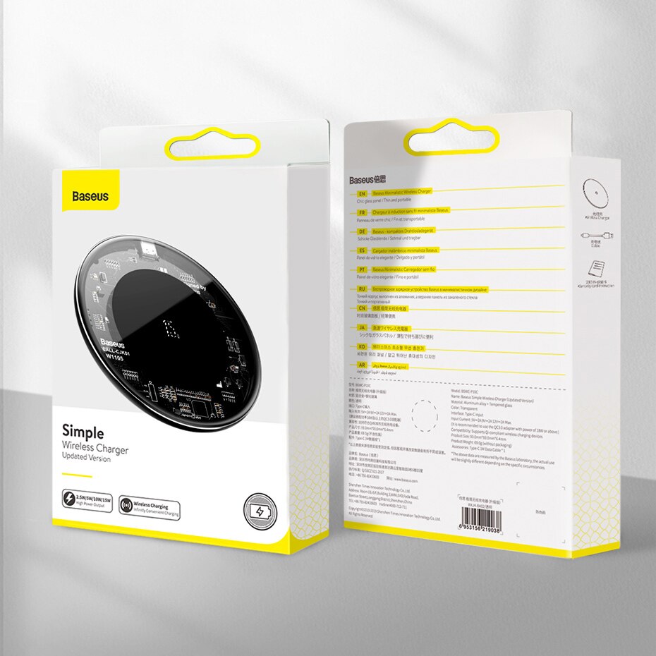 Baseus 15W Qi Wireless Charger for iPhone X/XS Max XR 8 Plus Visible Element Wireless Charging pad for Samsung S9 S10+ Note 9 10 Baseus 15W Qi Wireless Charger for iPhone X/XS Max XR 8 Plus Visible Element Wireless Charging pad for Samsung S9 S10+ Note 9 10