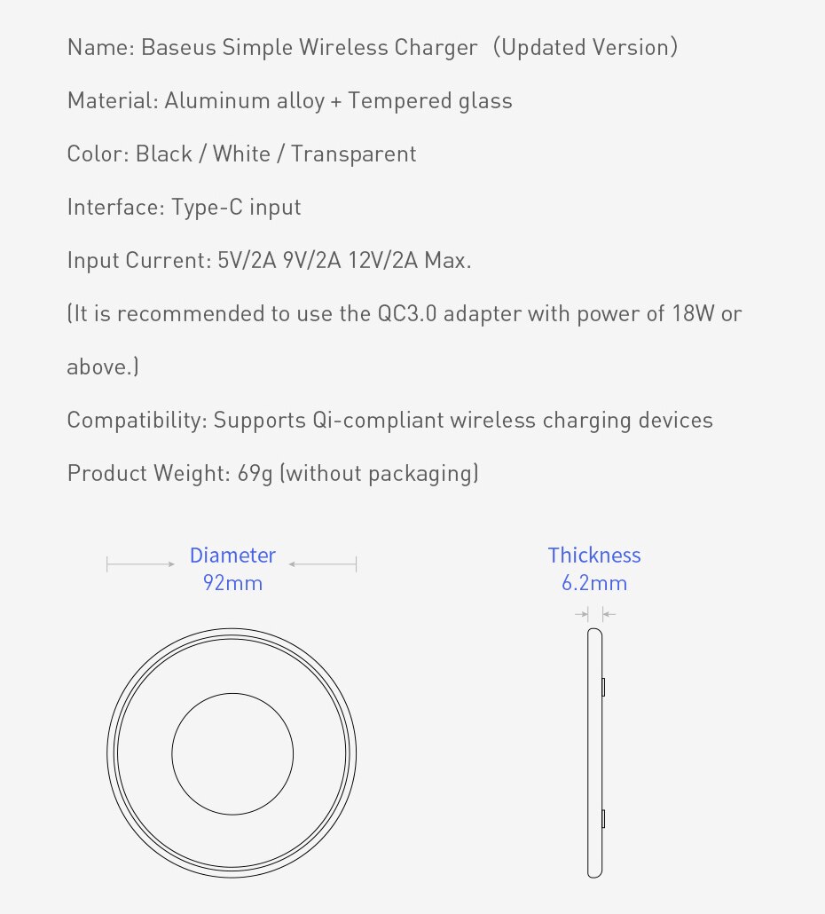Baseus 15W Qi Wireless Charger for iPhone X/XS Max XR 8 Plus Visible Element Wireless Charging pad for Samsung S9 S10+ Note 9 10 Baseus 15W Qi Wireless Charger for iPhone X/XS Max XR 8 Plus Visible Element Wireless Charging pad for Samsung S9 S10+ Note 9 10