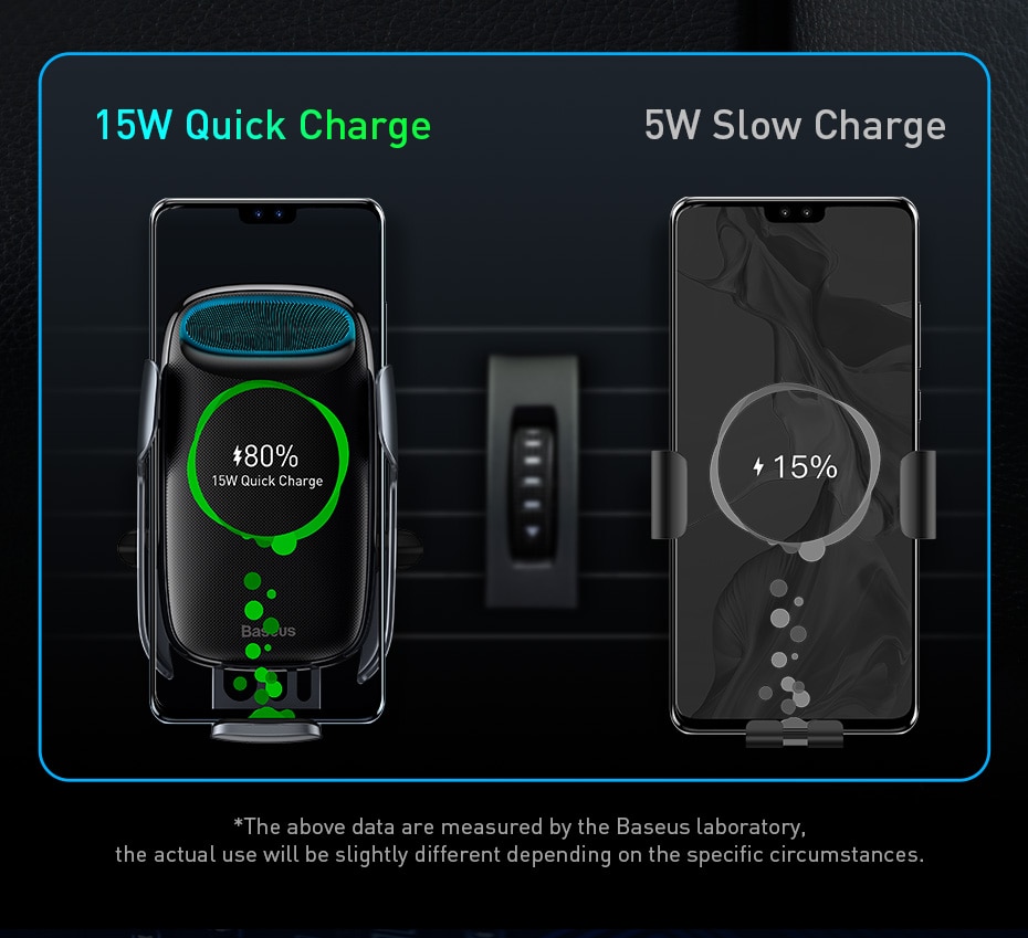 Baseus 15W Qi Wireless Car Charger For iPhone 11 Fast Car Wireless Charging Holder For Samsung S20 Xiaomi Mi 9 Induction Charger