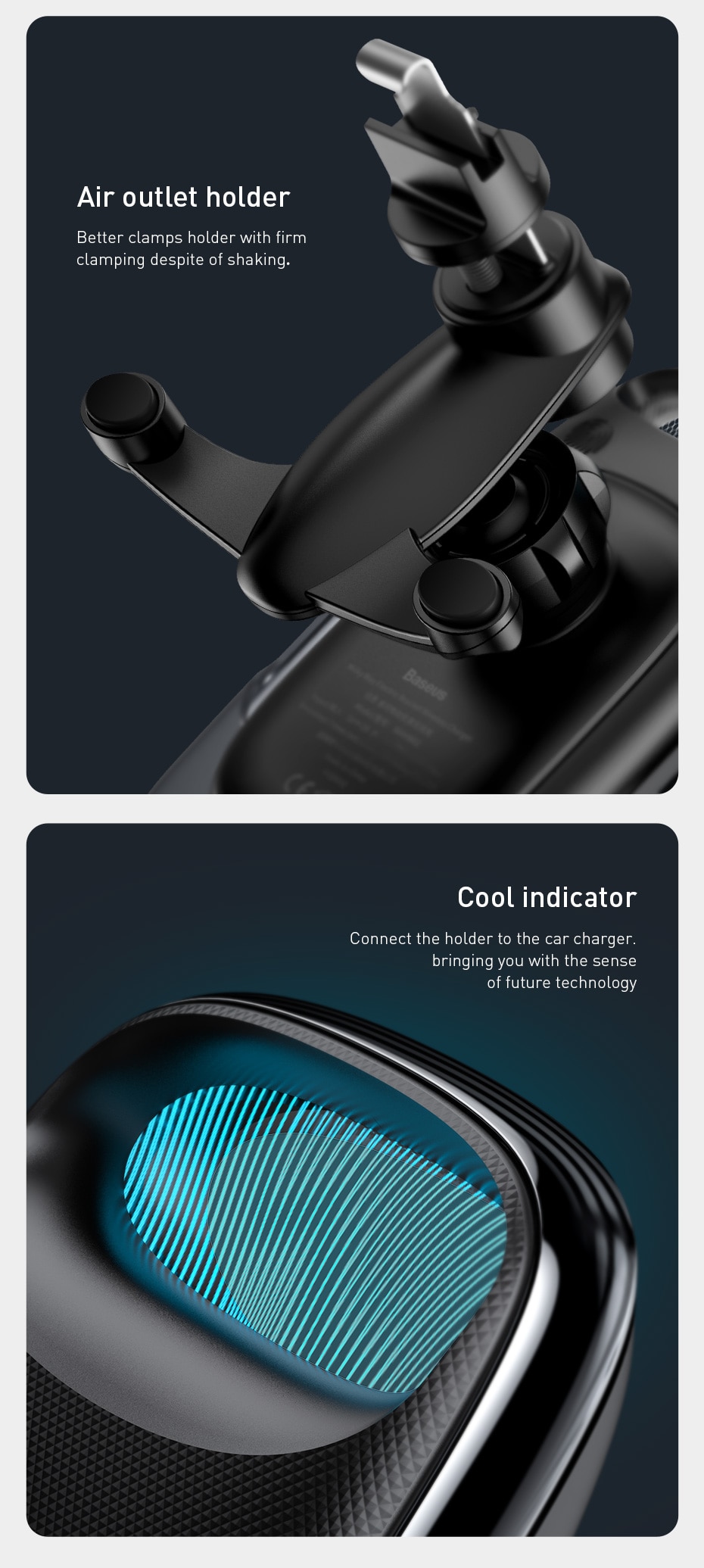 Baseus 15W Qi Wireless Car Charger For iPhone 11 Fast Car Wireless Charging Holder For Samsung S20 Xiaomi Mi 9 Induction Charger