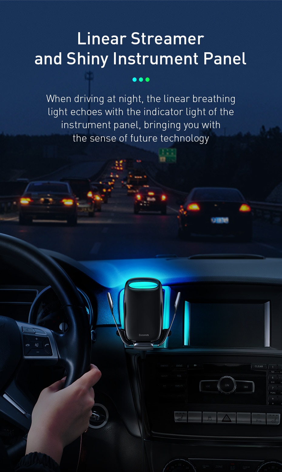 Baseus 15W Qi Wireless Car Charger For iPhone 11 Fast Car Wireless Charging Holder For Samsung S20 Xiaomi Mi 9 Induction Charger