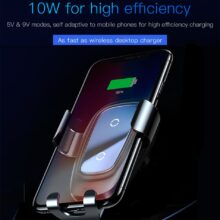 Baseus car phone holder 10w qi wireless charger for iPhone X Samsung S10 S9 S8 phone holder car phone power charger in air vent Baseus car phone holder 10w qi wireless charger for iPhone X Samsung S10 S9 S8 phone holder car phone power charger in air vent