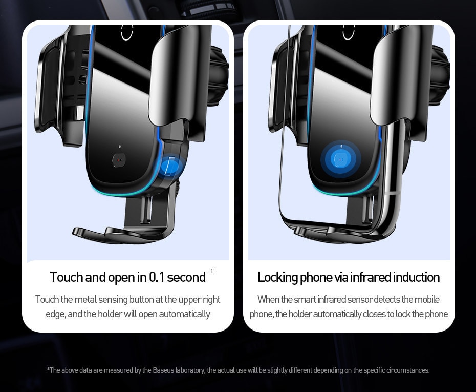 Baseus Qi Car Wireless Charger for iPhone 11 Samsung Xiaomi 15W Induction Car Mount Fast Wireless Charging with Car Phone Holder Baseus Qi Car Wireless Charger for iPhone 11 Samsung Xiaomi 15W Induction Car Mount Fast Wireless Charging with Car Phone Holder