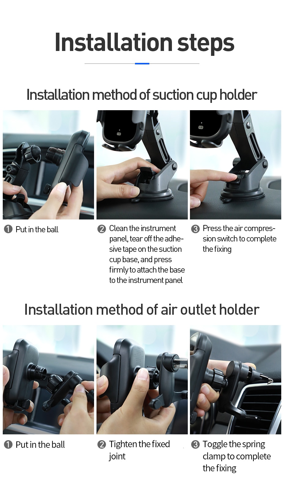 Baseus Qi Car Wireless Charger for iPhone 11 Samsung Xiaomi 15W Induction Car Mount Fast Wireless Charging with Car Phone Holder Baseus Qi Car Wireless Charger for iPhone 11 Samsung Xiaomi 15W Induction Car Mount Fast Wireless Charging with Car Phone Holder