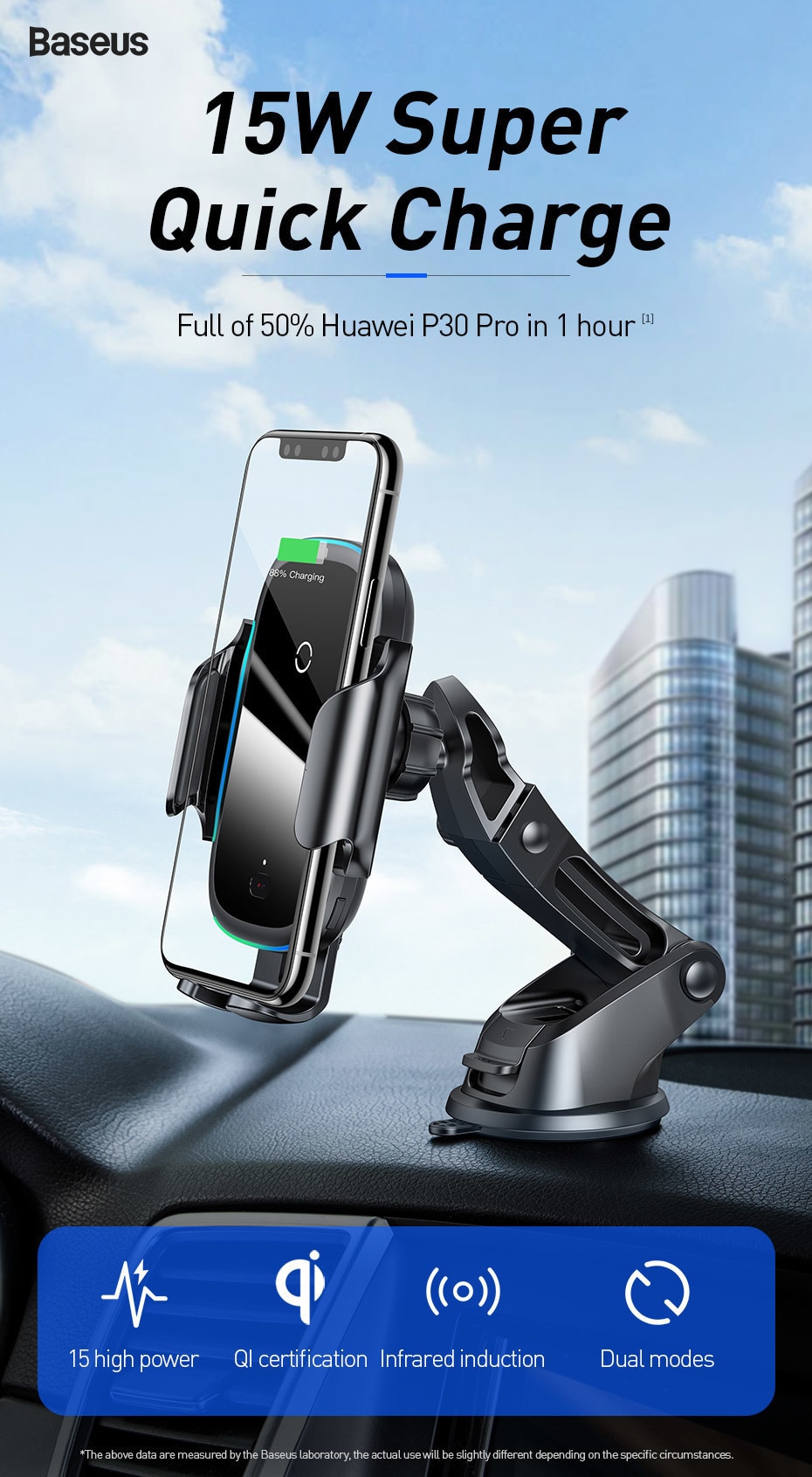 Baseus Qi Car Wireless Charger for iPhone 11 Samsung Xiaomi 15W Induction Car Mount Fast Wireless Charging with Car Phone Holder Baseus Qi Car Wireless Charger for iPhone 11 Samsung Xiaomi 15W Induction Car Mount Fast Wireless Charging with Car Phone Holder