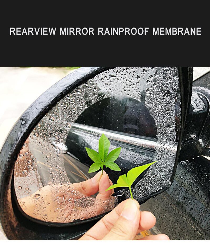 Car Rain Film Rearview Mirror Protective Film Anti Fog Membrane Anti-glare Waterproof Rainproof Car Mirror Window Clear Safer