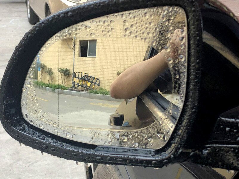 Car Rain Film Rearview Mirror Protective Film Anti Fog Membrane Anti-glare Waterproof Rainproof Car Mirror Window Clear Safer