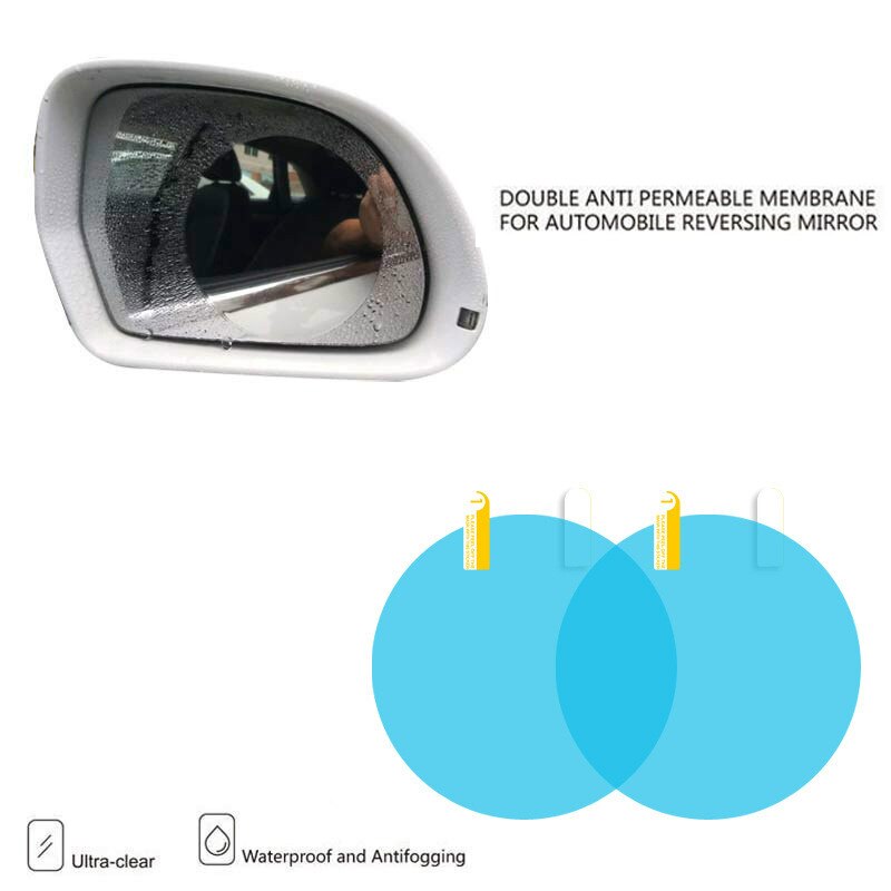 Car Rain Film Rearview Mirror Protective Film Anti Fog Membrane Anti-glare Waterproof Rainproof Car Mirror Window Clear Safer