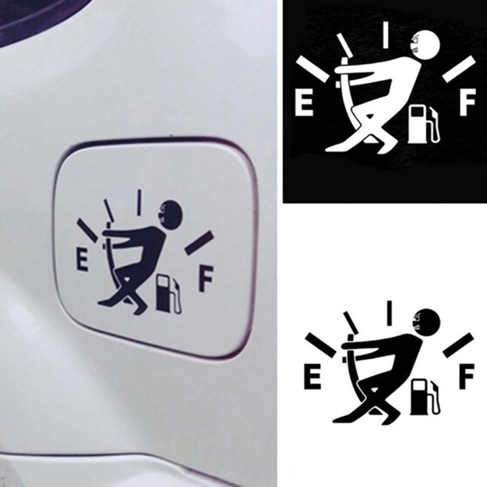 1Pc Funny Car Sticker Pull Fuel Tank Cap Cover Pointer Full Hellaflush Reflective Car Vinyl Decal Sticker Wholesale Car Styling