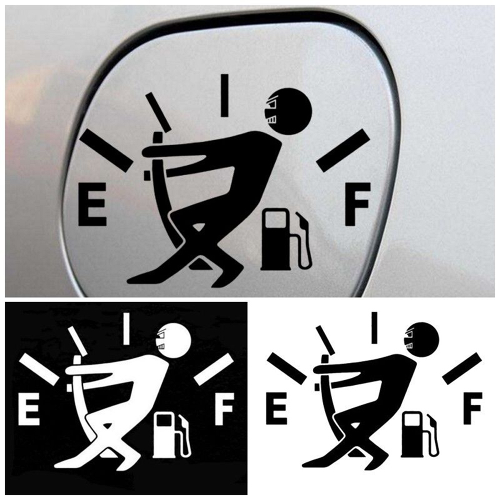 1Pc Funny Car Sticker Pull Fuel Tank Cap Cover Pointer Full Hellaflush Reflective Car Vinyl Decal Sticker Wholesale Car Styling
