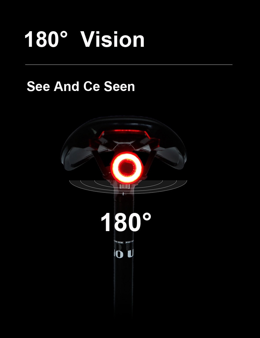 NEWBOLER Smart Bicycle Rear Light Auto Start/Stop Brake Sensing IPx6 Waterproof USB Charge cycling Tail Taillight Bike LED Light NEWBOLER Smart Bicycle Rear Light Auto Start/Stop Brake Sensing IPx6 Waterproof USB Charge cycling Tail Taillight Bike LED Light