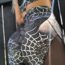 Womens High Waist Mesh Yoga Leggings Spider Printed Ruched Butt Lifting Yoga Pants Workout Booty Running Pants Compression Womens High Waist Mesh Yoga Leggings Spider Printed Ruched Butt Lifting Yoga Pants Workout Booty Running Pants Compression