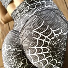 Womens High Waist Mesh Yoga Leggings Spider Printed Ruched Butt Lifting Yoga Pants Workout Booty Running Pants Compression Womens High Waist Mesh Yoga Leggings Spider Printed Ruched Butt Lifting Yoga Pants Workout Booty Running Pants Compression