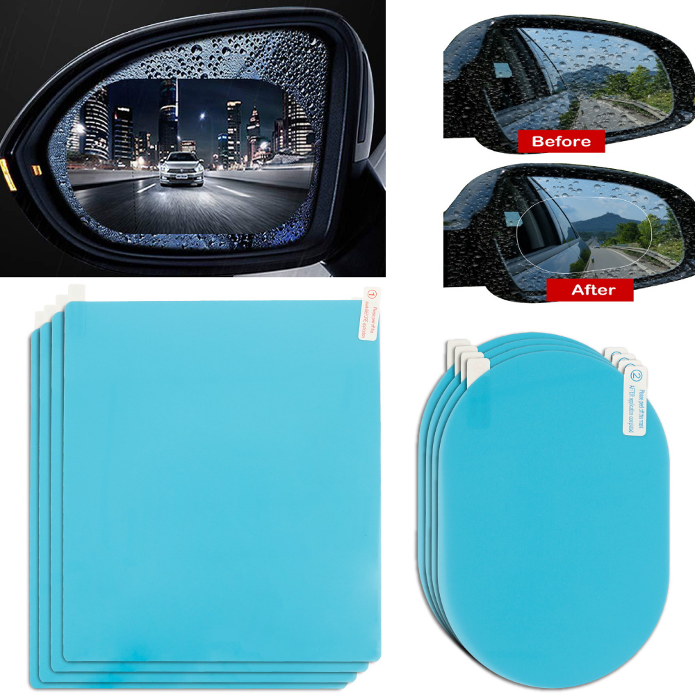 Car Rearview Mirror Protective Film Anti Fog Rain Window Clear Rainproof Rear View Mirror Protective Soft Film Auto Accessories