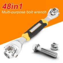 48 in 1 Multipurpose Bolt Wrench 360 Degree Socket Wrench Rotary Spanner with Spline Bolts Furniture Car Repair Hand Tool 48 in 1 Multipurpose Bolt Wrench 360 Degree Socket Wrench Rotary Spanner with Spline Bolts Furniture Car Repair Hand Tool