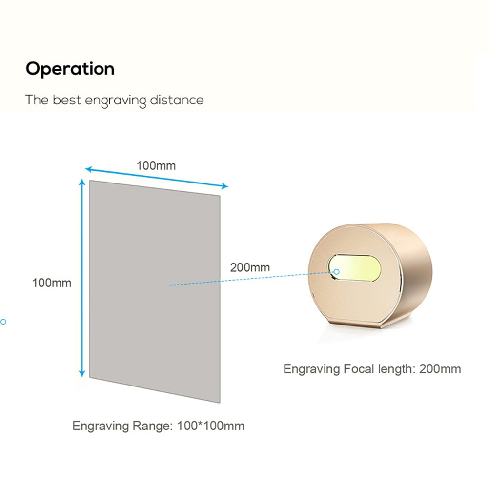 KKMOON Portable Mini Lightweight CNC Laser Engraving Machine Wood Router Handheld DIY Laser Engraver for Marking Lettering