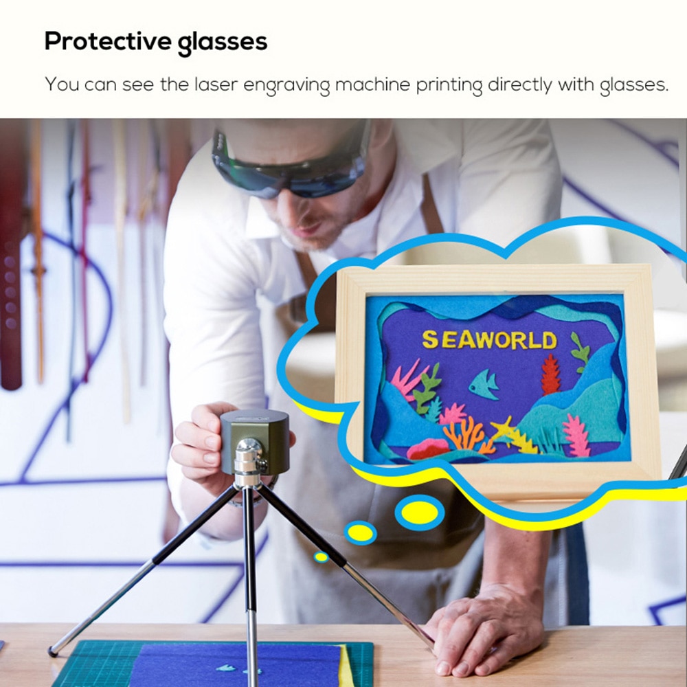 KKMOON Portable Mini Lightweight CNC Laser Engraving Machine Wood Router Handheld DIY Laser Engraver for Marking Lettering