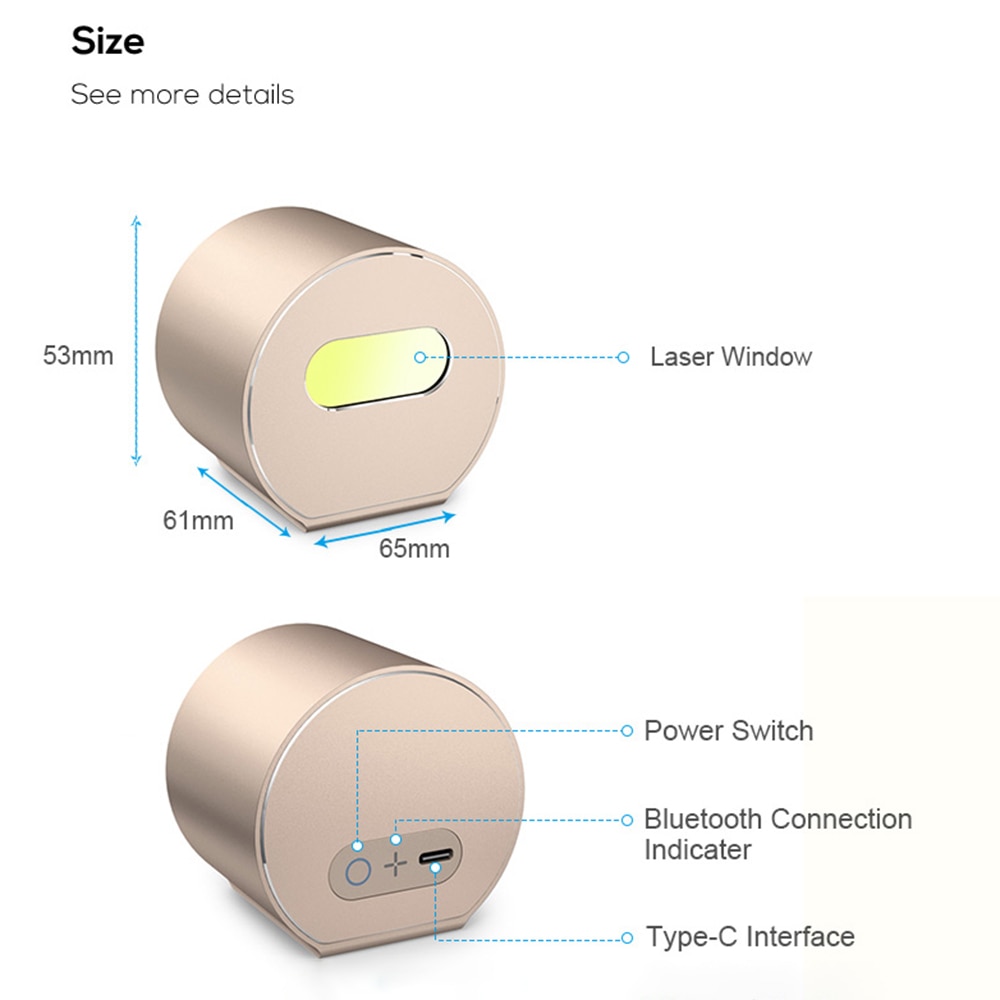 KKMOON Portable Mini Lightweight CNC Laser Engraving Machine Wood Router Handheld DIY Laser Engraver for Marking Lettering
