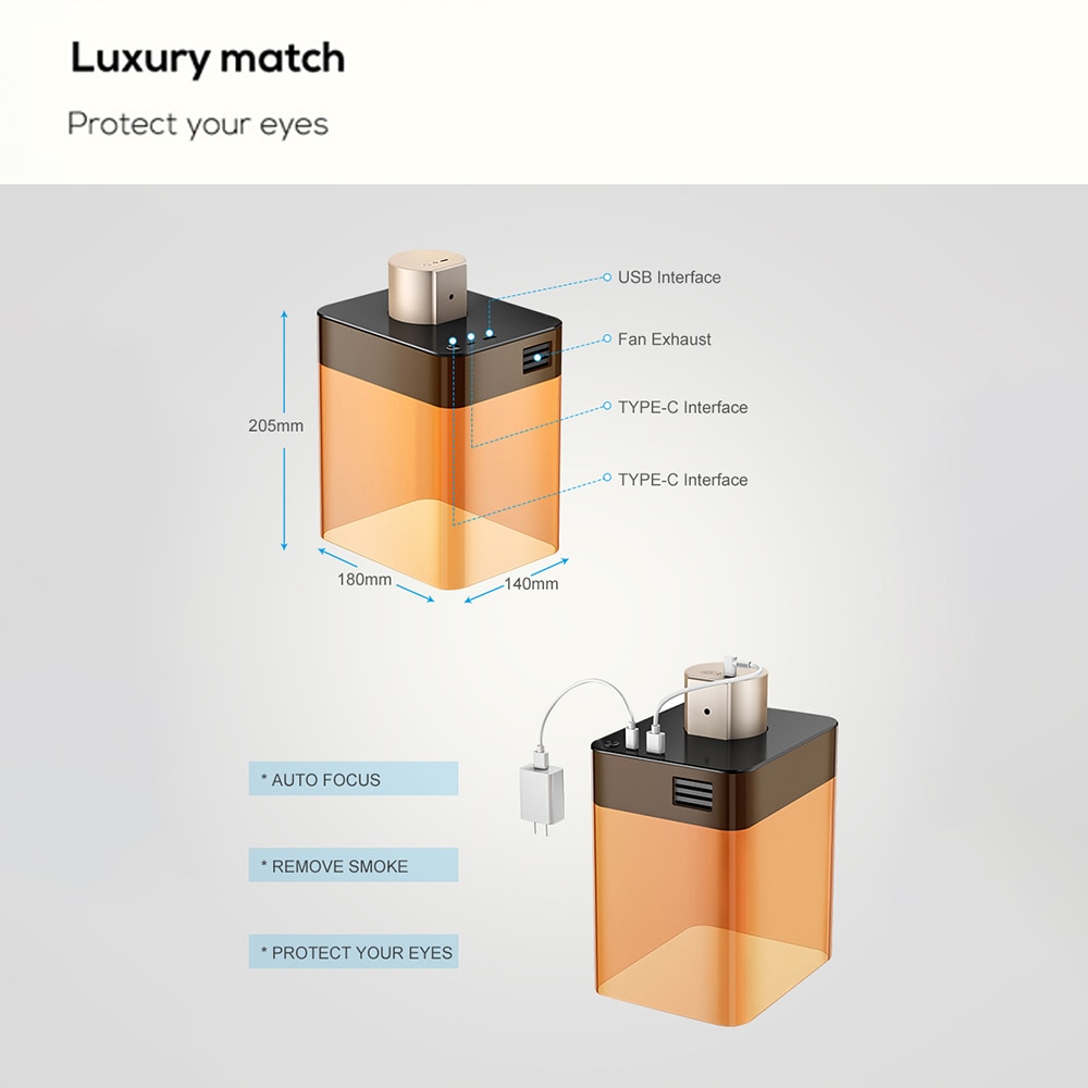 KKMOON Portable Mini Lightweight CNC Laser Engraving Machine Wood Router Handheld DIY Laser Engraver for Marking Lettering