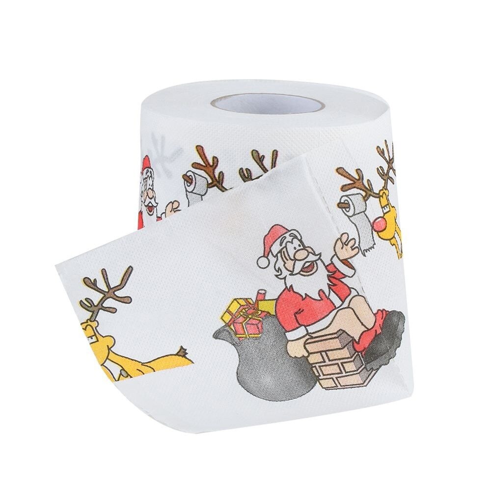 Christmas Toilet Roll Paper Home Santa Claus Bath Toilet Roll Paper Christmas Supplies Xmas Decor Tissue Roll 10*10cm Kitchen