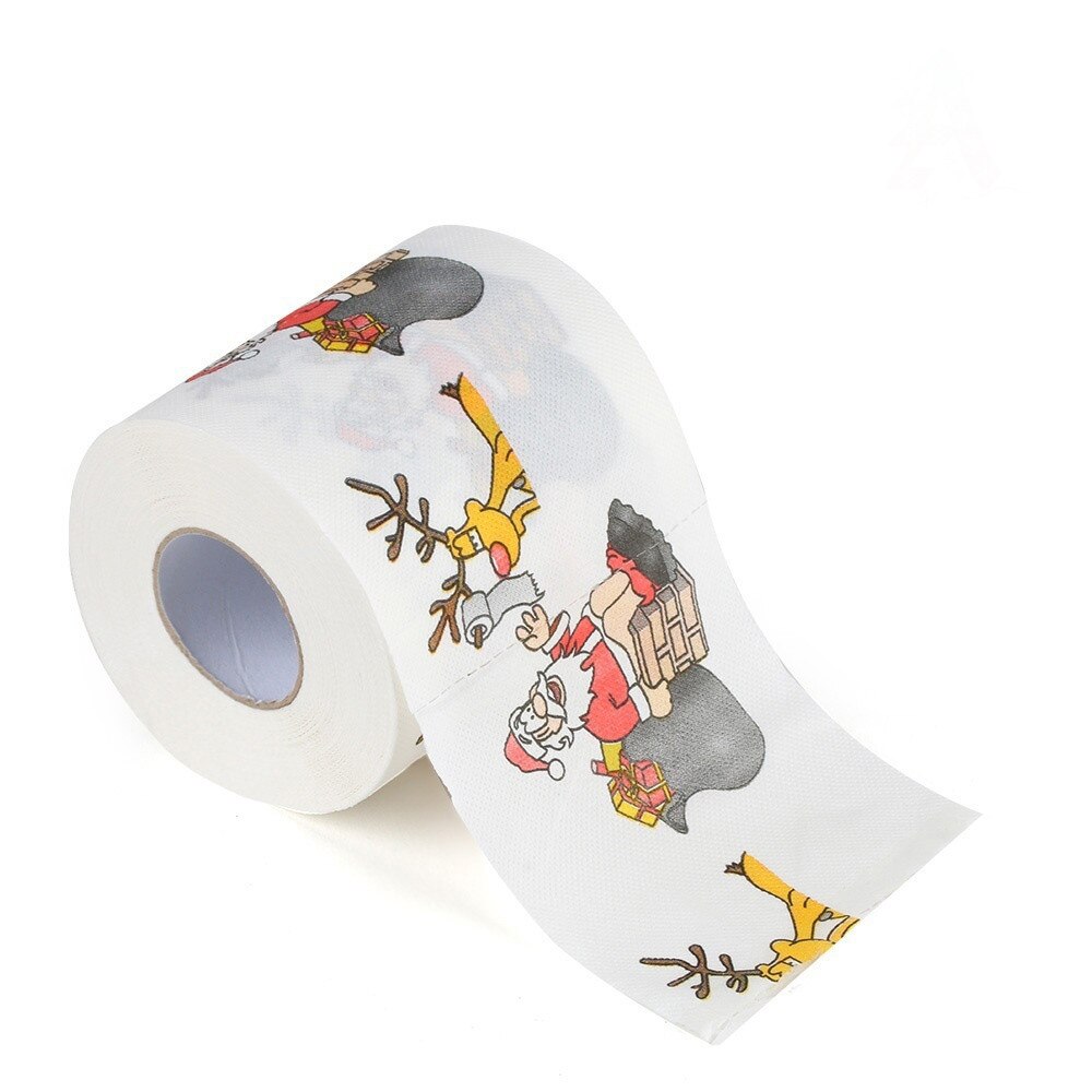 Christmas Toilet Roll Paper Home Santa Claus Bath Toilet Roll Paper Christmas Supplies Xmas Decor Tissue Roll 10*10cm Kitchen