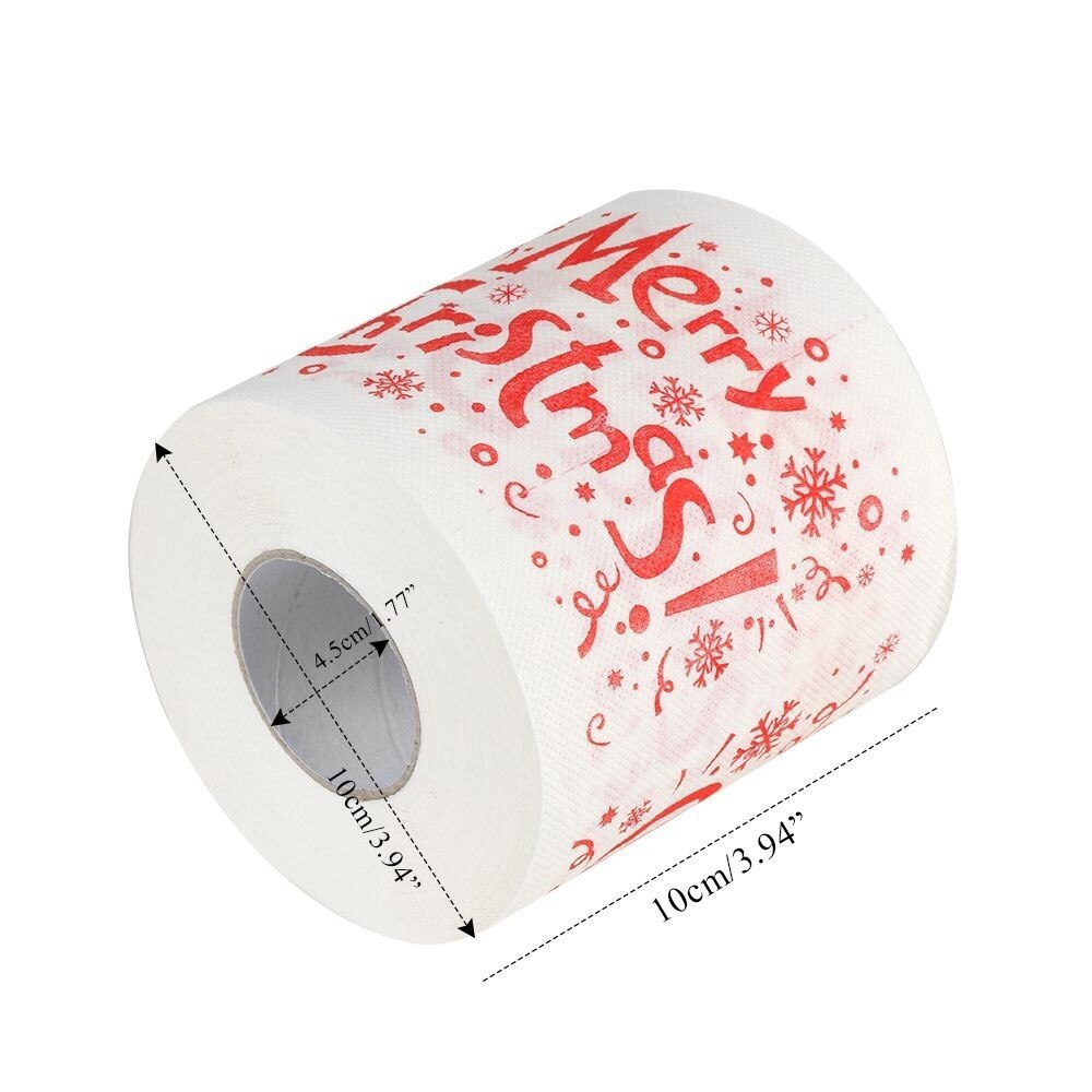 Christmas Toilet Roll Paper Home Santa Claus Bath Toilet Roll Paper Christmas Supplies Xmas Decor Tissue Roll 10*10cm Kitchen