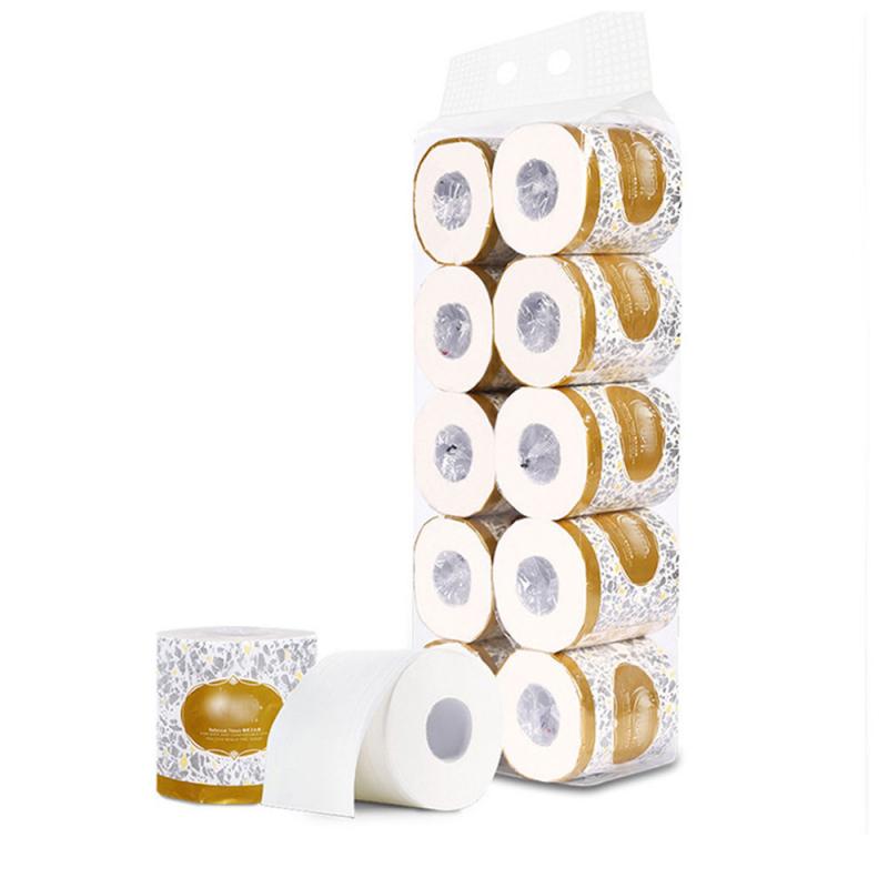 10 Rolls 3Ply High Quality Premium White Toilet Paper Roll Tissue soft home Bath Living Room Toilet Papers Tissue