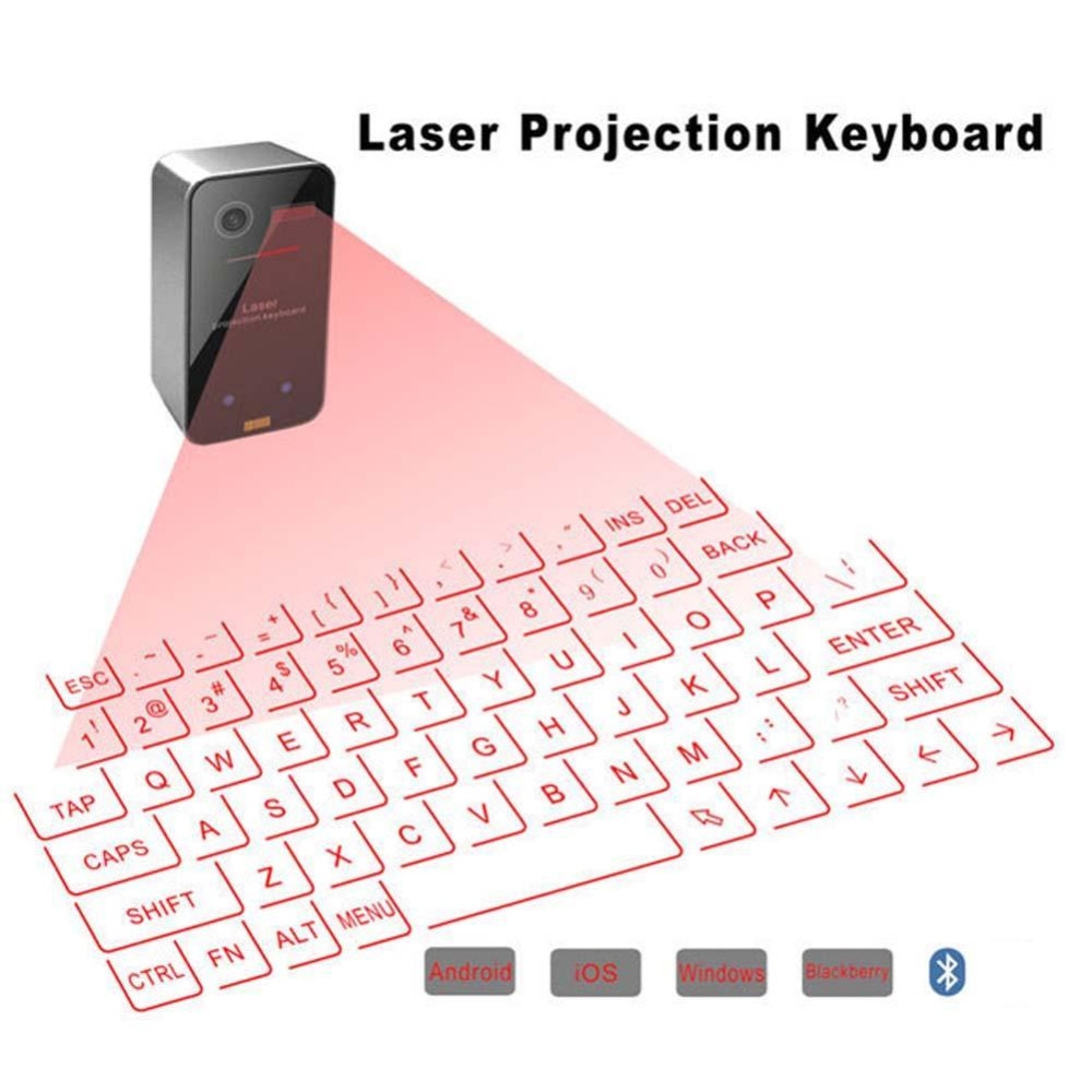 LEING FST Virtual Laser Keyboard Bluetooth Wireless Projector Phone Keyboard For Computer Iphone Pad Laptop With Mouse Function