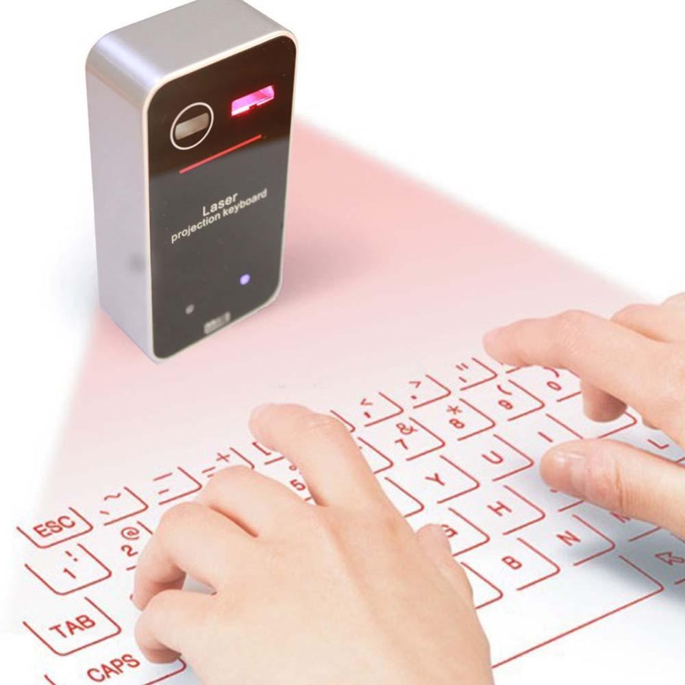 LEING FST Virtual Laser Keyboard Bluetooth Wireless Projector Phone Keyboard For Computer Iphone Pad Laptop With Mouse Function