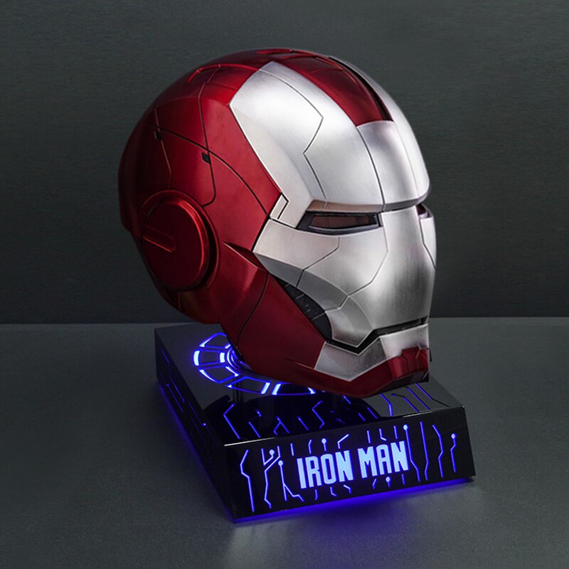 Cool! 1 / 1 MK5 Live-Action Iron Man Mask Helmet Remote & Voice Control Cosplay Wearable Model PVC