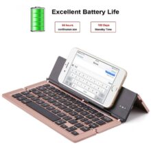 VODOOL Triple Folding Bluetooth Keyboard BT Wireless Foldable Touchpad Keypad for IOS/Android/Windows ipad Tablet VODOOL Triple Folding Bluetooth Keyboard BT Wireless Foldable Touchpad Keypad for IOS/Android/Windows ipad Tablet
