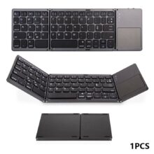 Mini Compact Triple Folding Keyboard Portable Cool Wireless Phone Tablet Keyboard With Mouse Touchpad Mini Compact Triple Folding Keyboard Portable Cool Wireless Phone Tablet Keyboard With Mouse Touchpad