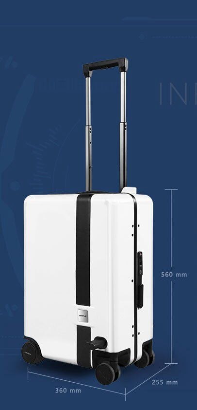 Ride-On and Self-Follow Smart Luggage with Obstacle Avoidance Multi-function electric Riding Trolley Intelligent Carry on Robot