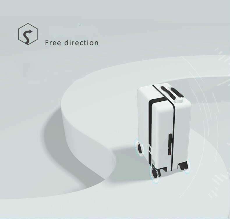 Ride-On and Self-Follow Smart Luggage with Obstacle Avoidance Multi-function electric Riding Trolley Intelligent Carry on Robot
