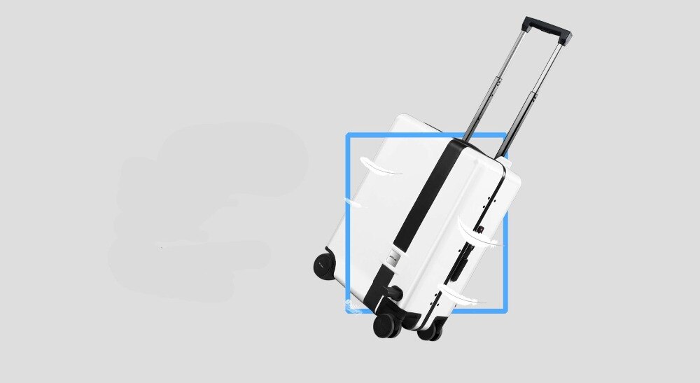 Ride-On and Self-Follow Smart Luggage with Obstacle Avoidance Multi-function electric Riding Trolley Intelligent Carry on Robot
