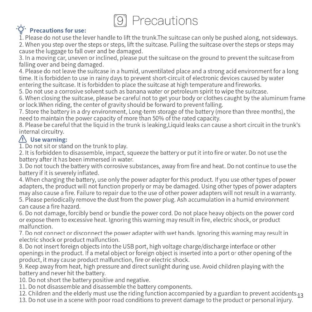 Ride-On and Self-Follow Smart Luggage with Obstacle Avoidance Multi-function electric Riding Trolley Intelligent Carry on Robot