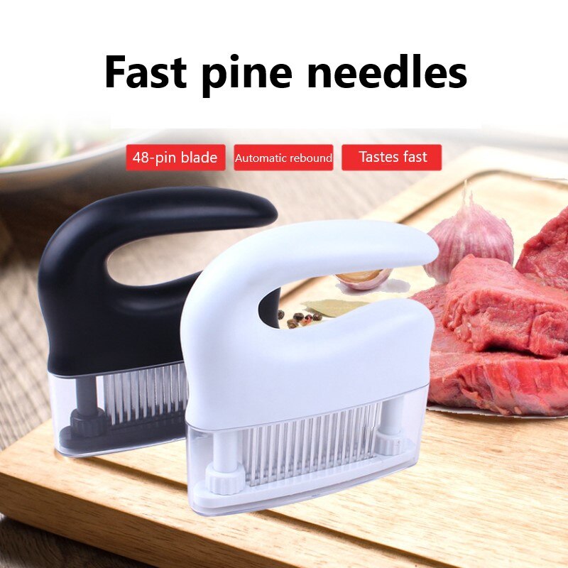 1PCS 48-pin Steak Tenderloin Needle Stainless Steel Meat Tenderizer Chicken Pork Pounder Meat Needle Knocking Meat Hammer