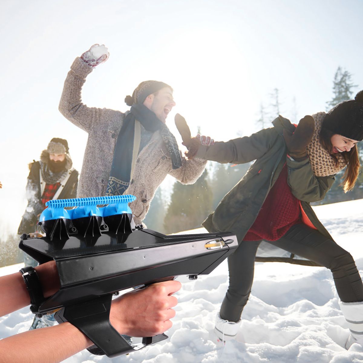 Snowball Launcher Snowball Gun Blaster Snowball Fighting Toy Winter Outdoor Toys
