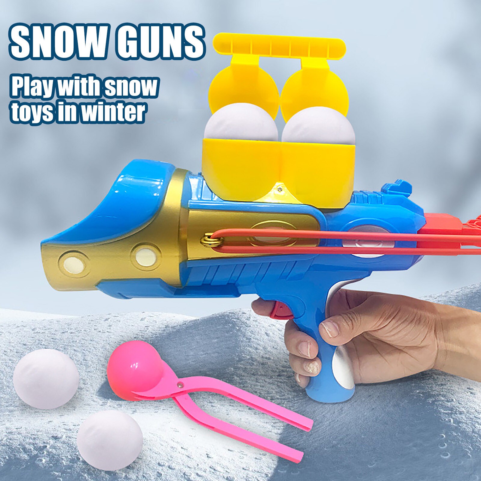 Toy Guns Snowball Launcher Round Snowball Maker Mold With Handle Perfect Gift For Kids Funny Outdoor Toys Jouets Pour Enfants L3