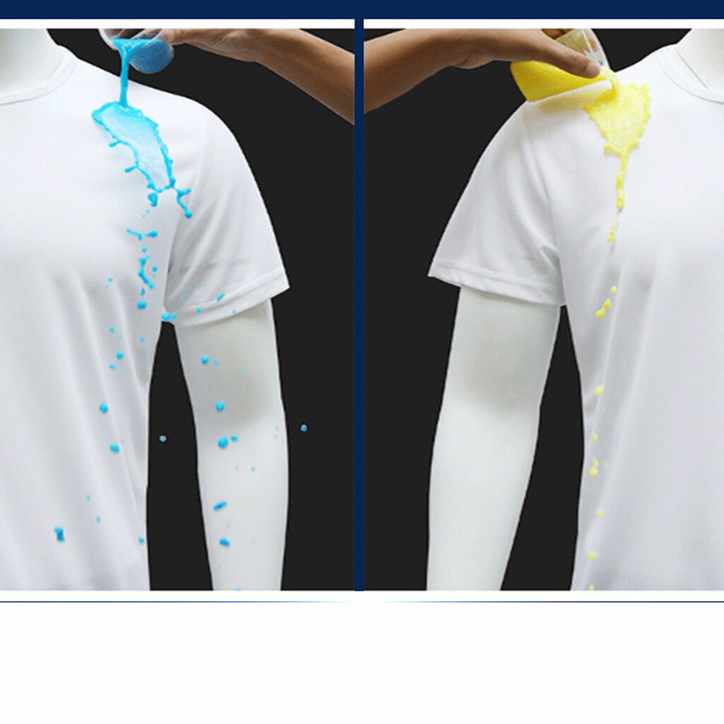 Men Waterproof Breathable Anti-Fouling T-Shirt Plus Size Short Sleeve Cycling Hydrophobic Novelty Oversized Loose Tops #M