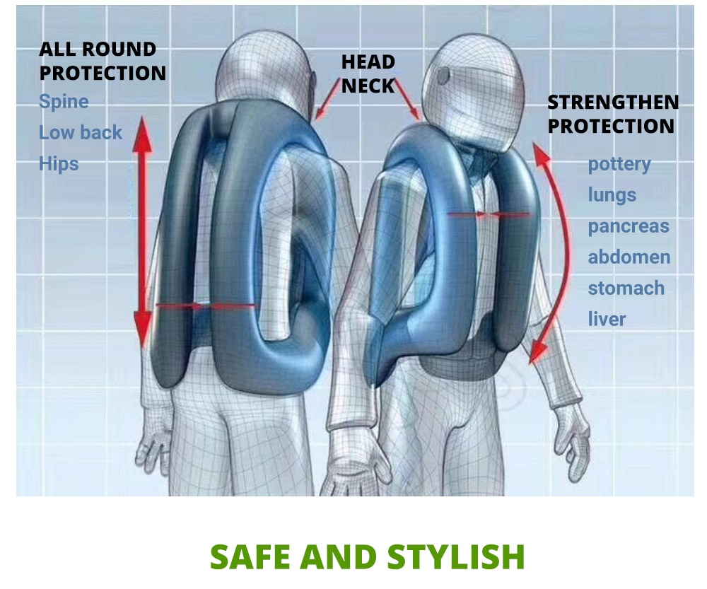 New Motorcycle Jacket Motorcycle Air Bag Vest Moto Air-bag Vest Motocross Racing Riding Airbag System Airbag CE Protector