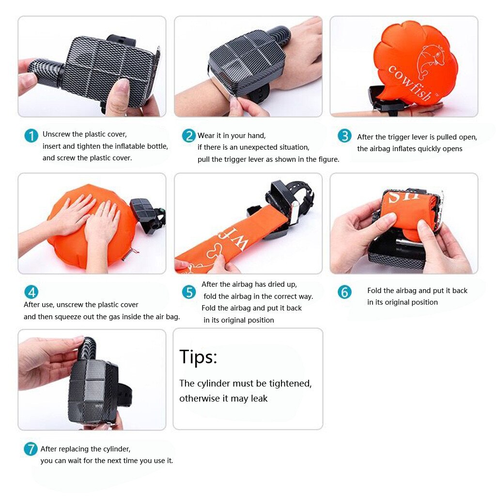 Wristband Emergency Flotation Device Self-help Airbag Prevent Drowning anti-drowning rescue device floating Water Safety Product
