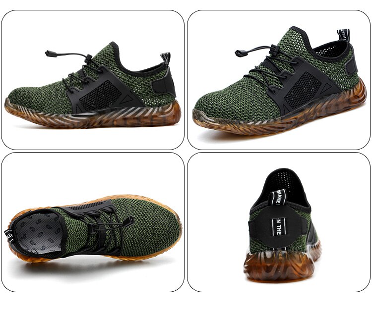 Dropshipping Indestructible Men Safety Shoes Steel Toe Casual Shoes Puncture-Proof Light Weight Work Safety Sneakers For Men