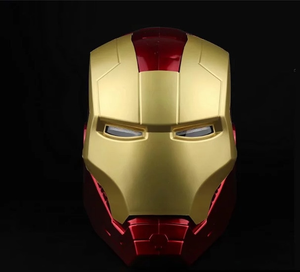 Marvel Avengers Iron Man Helmet Cosplay 1:1 Light Led Ironman Mask PVC Action Figure Toys