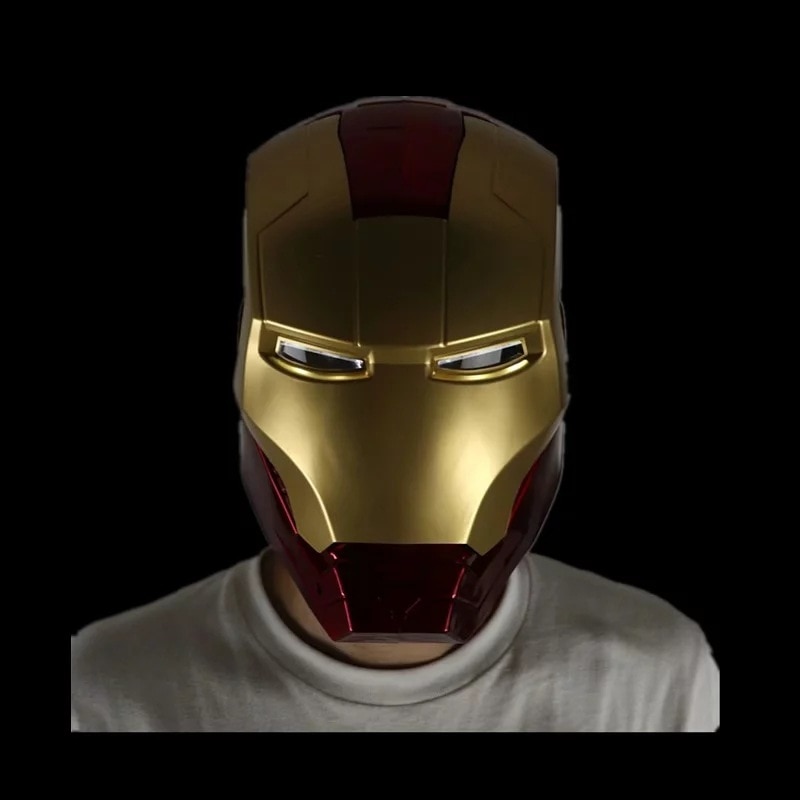 Marvel Avengers Iron Man Helmet Cosplay 1:1 Light Led Ironman Mask PVC Action Figure Toys